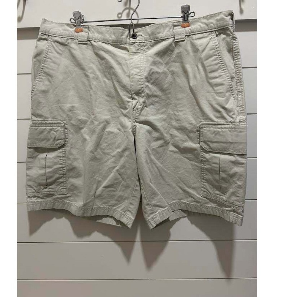 LL Bean Mens Cargo Shorts Sz 40 Khaki Tan 100% Cotton Item 256501 Outdoor Casual